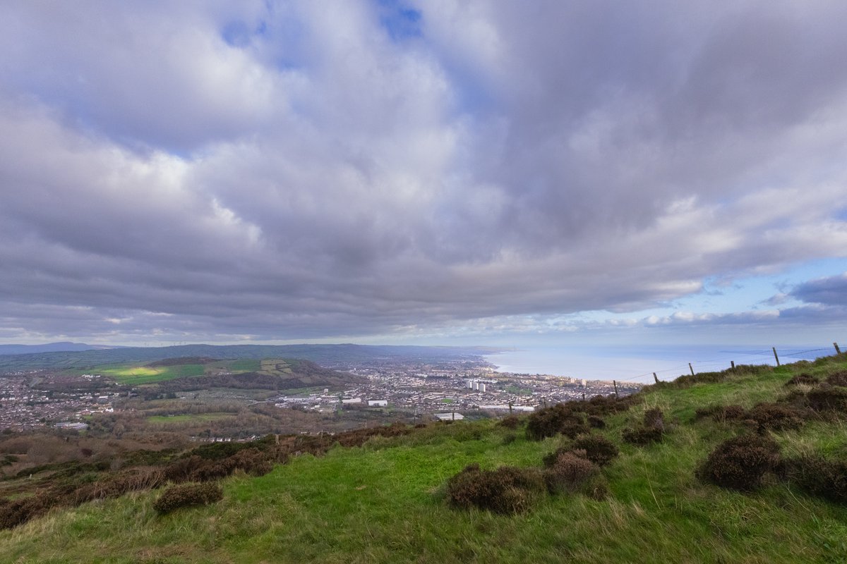 On the way up. View towards the north from Belfast.