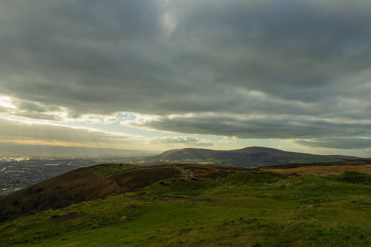 Hills on the west side of the city.